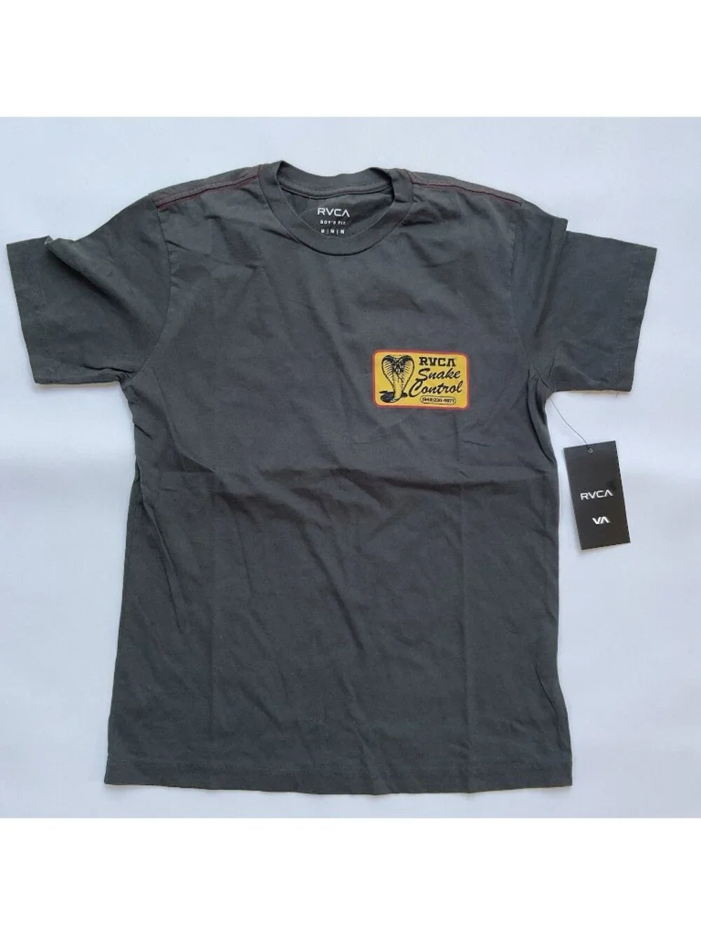 RVCA Boy’s Cobra Service T-Shirt Short Sleeves Printed Youth Size M